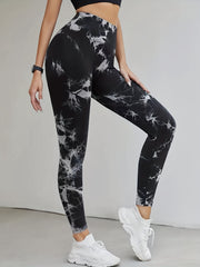 Tie Dye Sports Leggings Hip Lifting Yoga Fitness Tights Women's Activewear