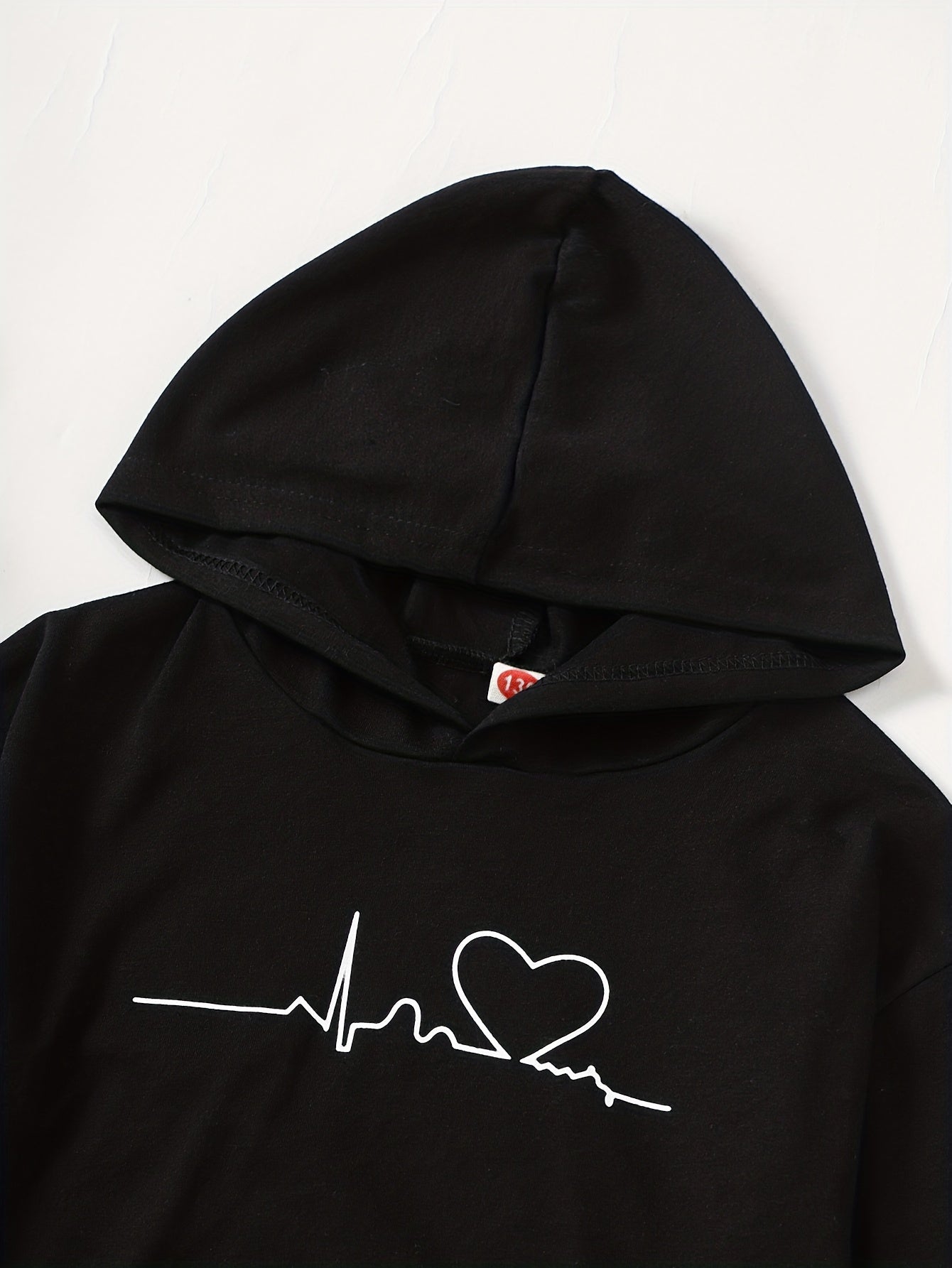 Girl's Heart Hoodie & Sweatpants Set Casual Outfits Kids Clothes