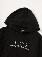 Girl's Heart Hoodie & Sweatpants Set Casual Outfits Kids Clothes