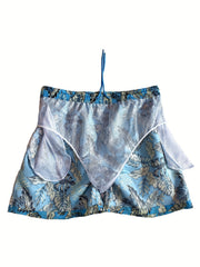 Quick Dry Drawstring Men's Swim Trunks Plants Print Board Shorts Swimwear