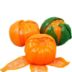 3pcs Squeeze Orange Fidget Mini Novelty Realistic Peeling Orange Prank Toy