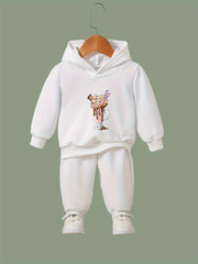 Girls 2pc Ice Cream Hooded Sweatshirt & Sweatpants Set