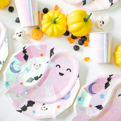 Iridescent Halloween Disposable Party Utensils Plates Cups And Napkins