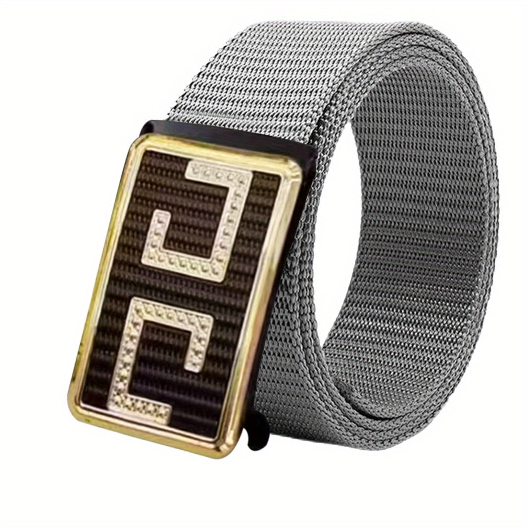 Men's Belt Slider Belt Two C Casual Belt Bite Metal