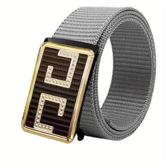 Men's Belt Slider Belt Two C Casual Belt Bite Metal