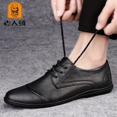 LAORENTOU Men's Plaid Lace Up Derby Shoes