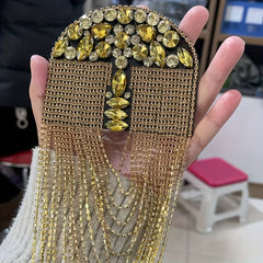 Vintage Beaded Tassel Rhinestone Suit Accessories for Men and Women
