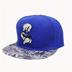 Embroidered Flat Brimmed Hat - Outdoor Casual Wear