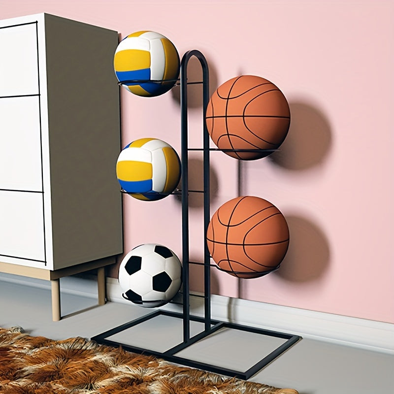 Carbon Steel Ball Storage Rack Basketball Display Stand