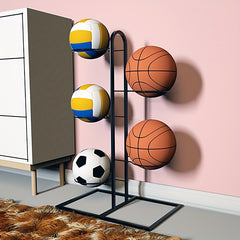 Carbon Steel Ball Storage Rack Basketball Display Stand
