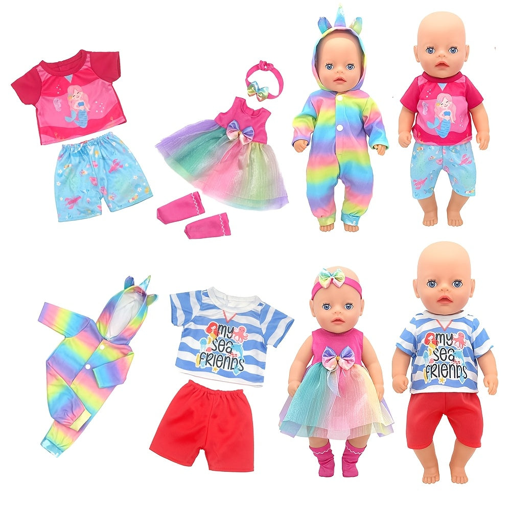 4pcs Deal Clothes & Skirts for 10-12 Inches Reborn Doll Girl Toy Accessories