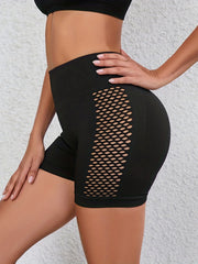Women's Breathable Hip Lifting Biker Shorts - Solid & Hollow