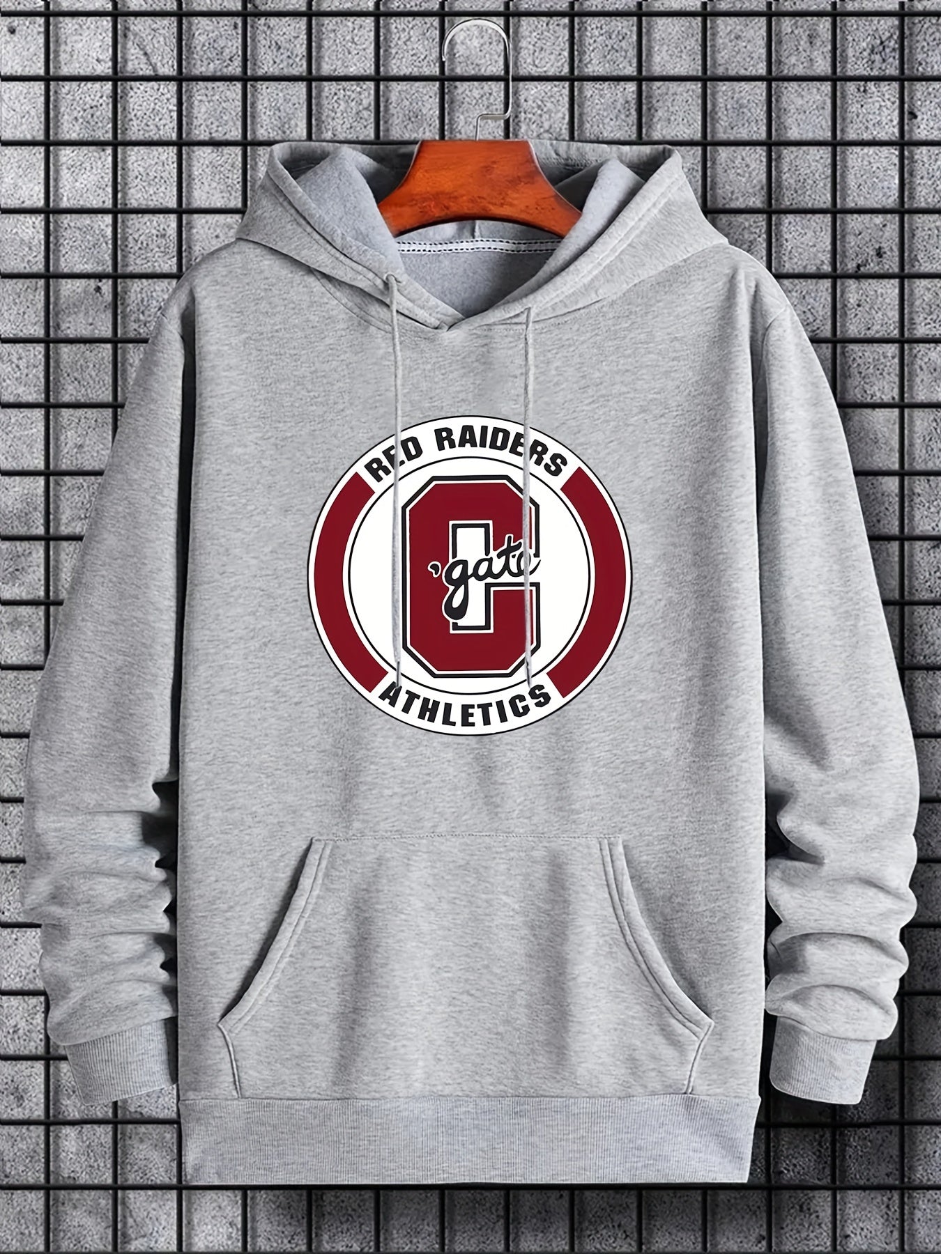 Retro Letter Pattern Print Hoodie For Men