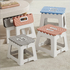 1pc Folding Stools Plastic Portable Outdoor Small Stools Household Benches