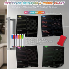 4pcs Magnetic Calendar Watch 8pcs Markers 1pc Eraser board Eraser Random