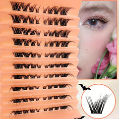 80 Clusters Eyelashes Fox Eye Sexy Lashes DIY Faux Mink False Eyelashes