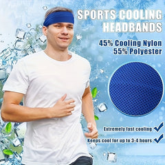 5pcs Men's Summer Cooling Headband Set for Hot Weather Sports