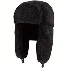 Winter Thick Plush Windproof Warm Earflap Hat for Outdoor Skiing Cycling