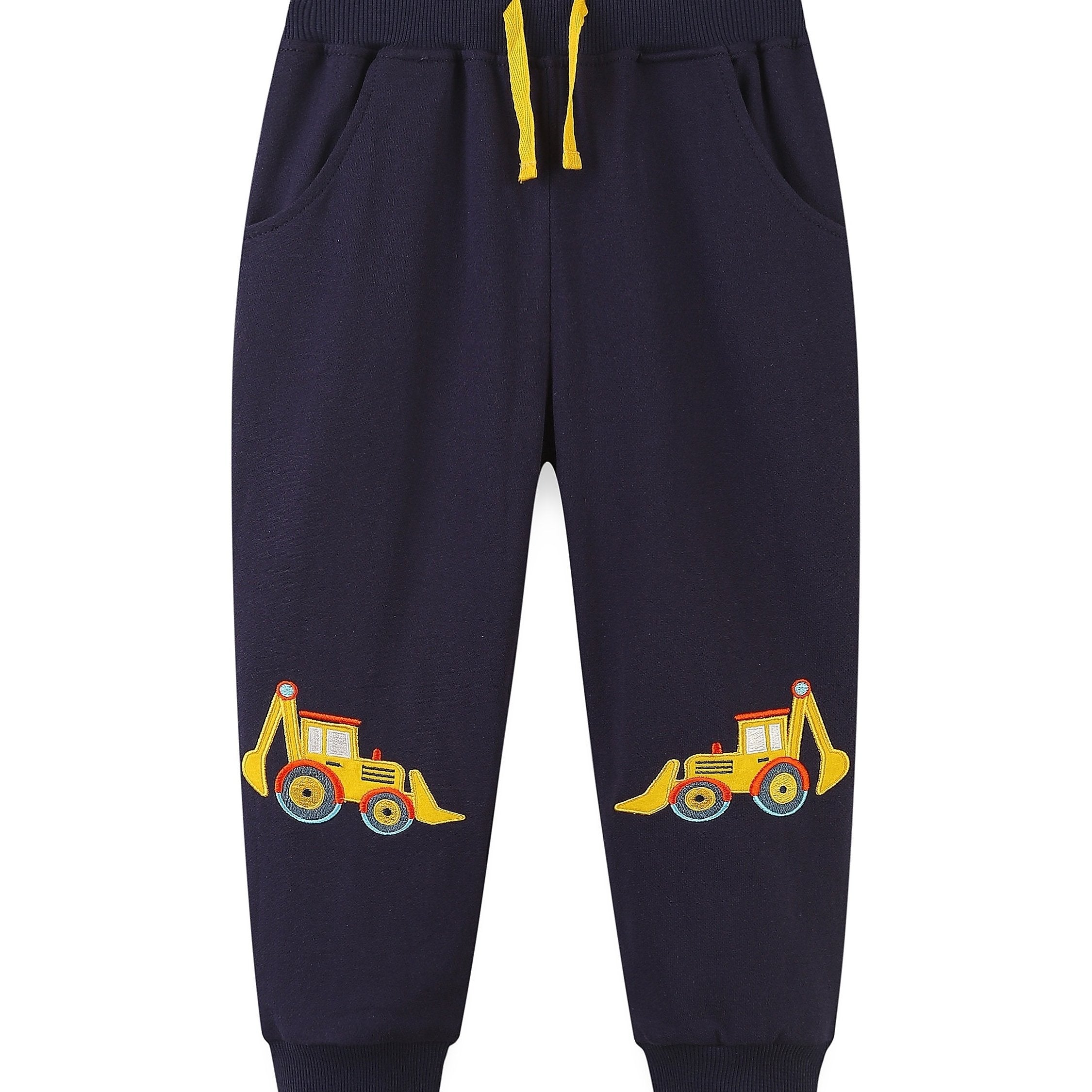 Excavator Print Boys Sweatpants Quick dry Jogger Pants Kids Clothing
