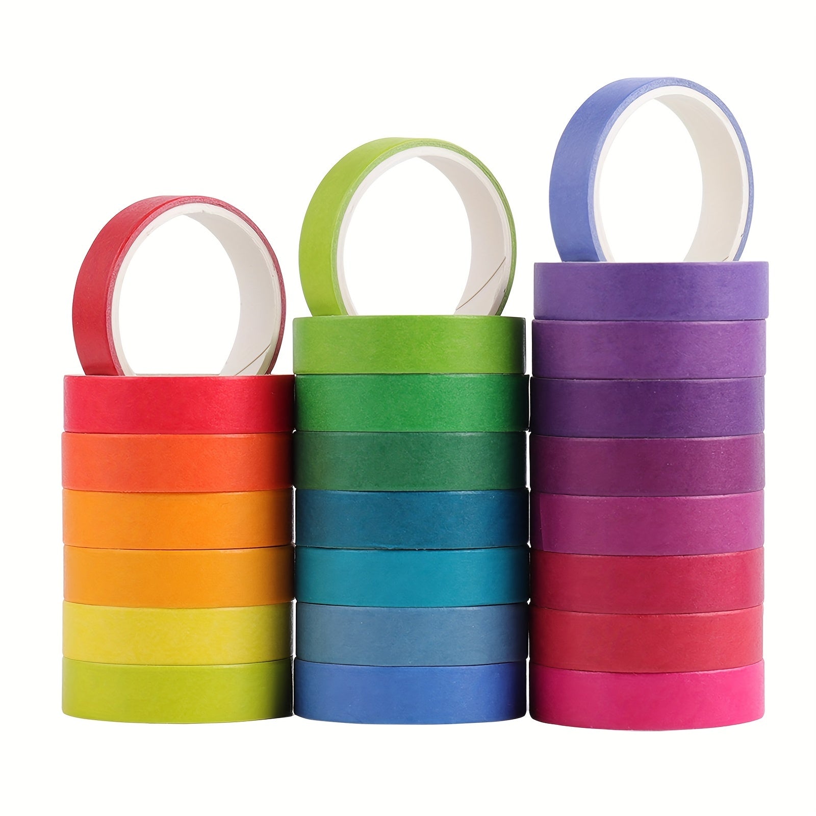 2m Solid Rainbow Printed DIY Washi Tape School Office Supplies
