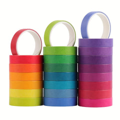 2m Solid Rainbow Printed DIY Washi Tape School Office Supplies
