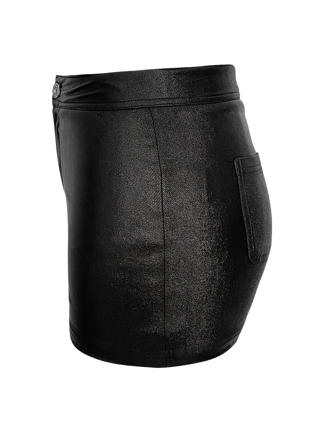 Faux Leather Skinny Shorts for Women