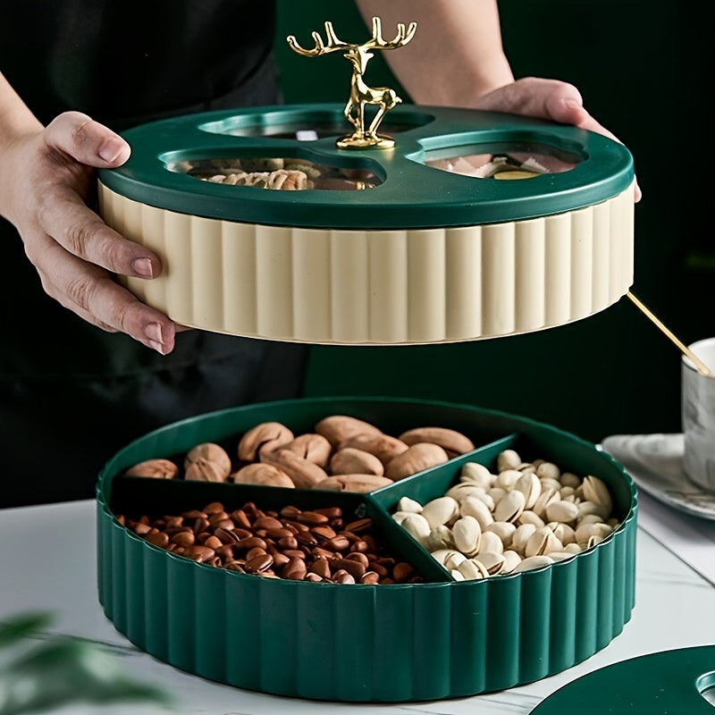 Reindeer Horn Candies Storage Box Cookies Tray For Dried Fruits