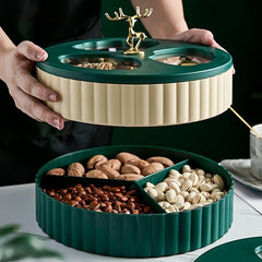 Reindeer Horn Candies Storage Box Cookies Tray For Dried Fruits