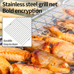 Portable Charcoal Grill 36x20 32 cm Outdoor Barbecue Skewers