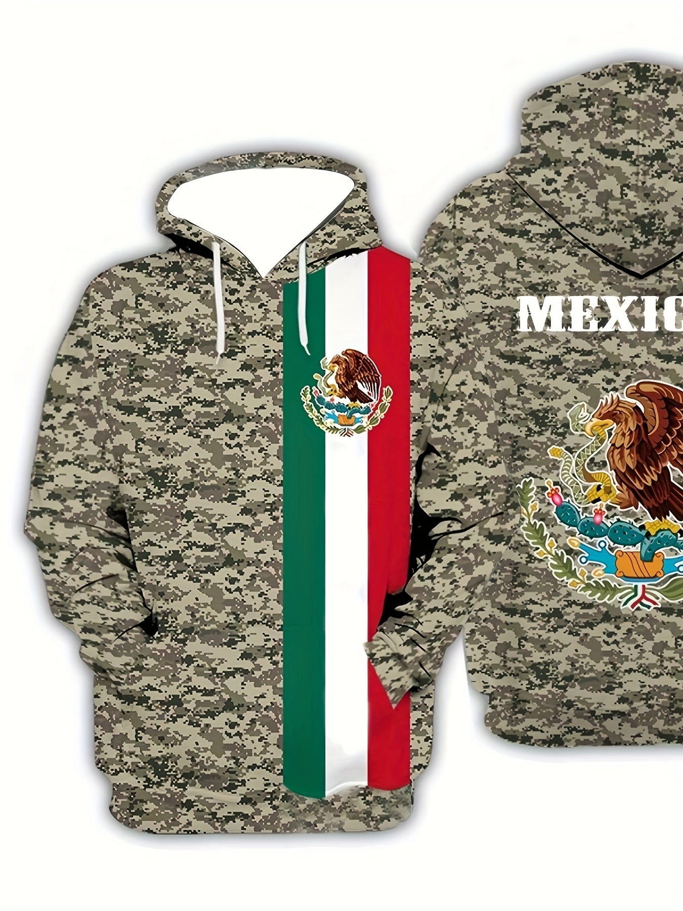 Eagle Holding Snake Hoodie Men's Graphic Pullover