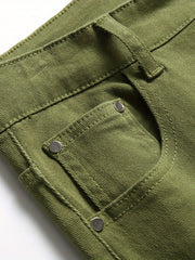 Slim Fit Stretch Jeans Men's Casual Street Style All Seasons