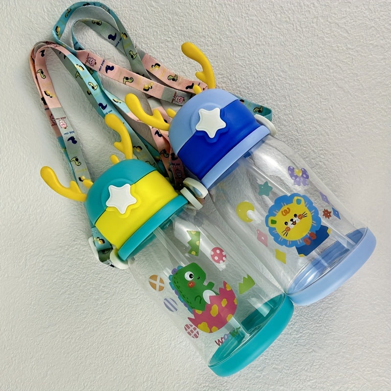 Antlers Shaped Plastic Water Bottle - 600ml - Outdoor Sports Travel Fitness