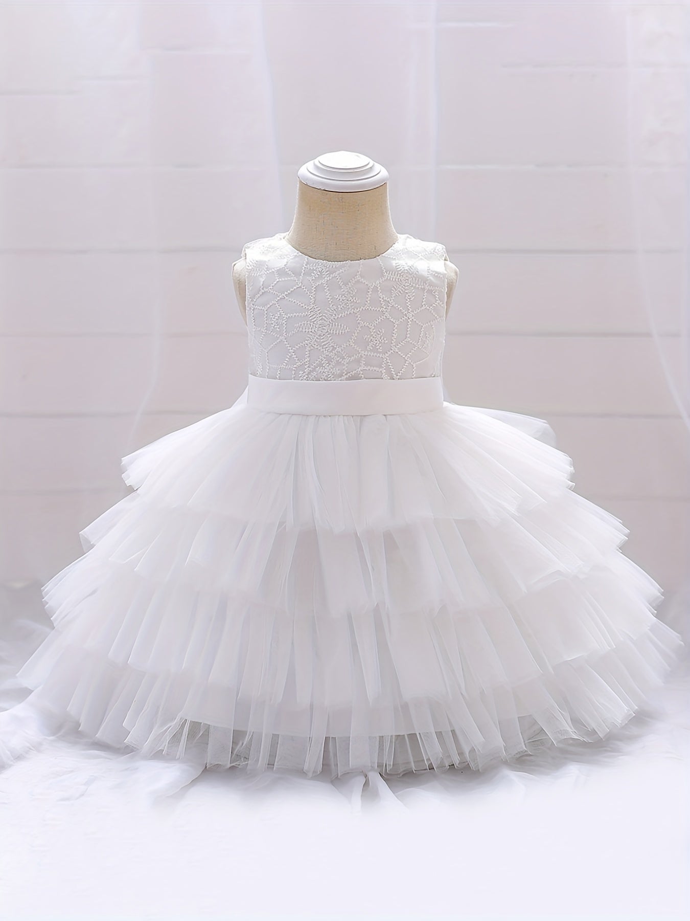 Kids Fairy Sleeveless Mesh Fluffy Dress