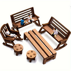1pc Dollhouse Wooden Small Furniture Christmas Toy Gift