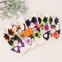 3pcs Cartoon Bat Hairclip Bow Halloween Hair Accessories