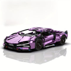 1280pcs Purple Supercar Building Blocks Assembly Model 1 14 Gift