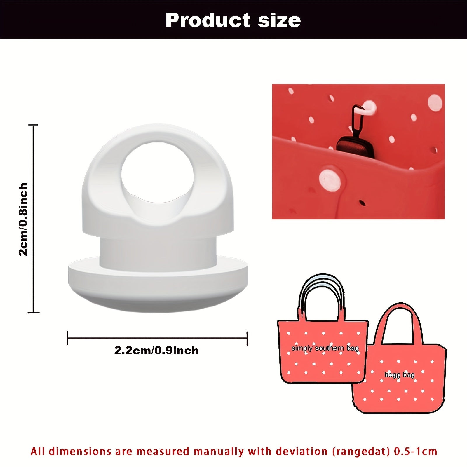 2pc Bag Charm Hooks for Outdoor Travel - Key Holder Button Accessory