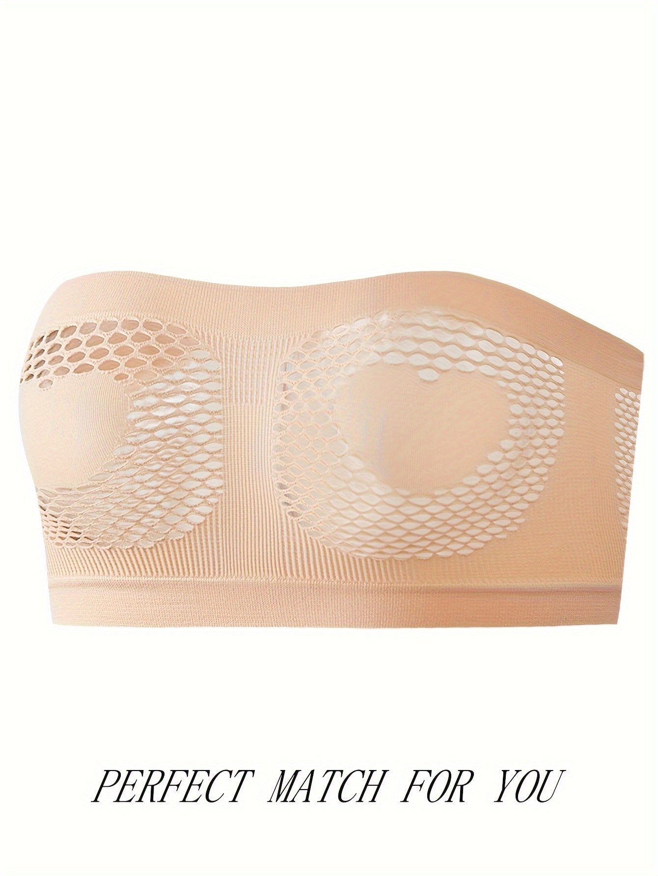 Heart Bandeau Bra Hollow Out Strapless Stretch Lingerie
