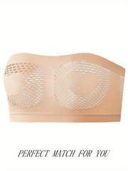 Heart Bandeau Bra Hollow Out Strapless Stretch Lingerie
