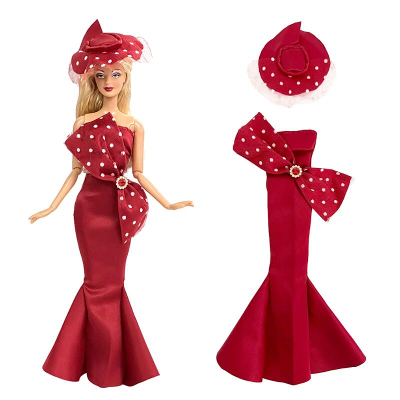 Doll Dress with Hat for Weddings & Parties