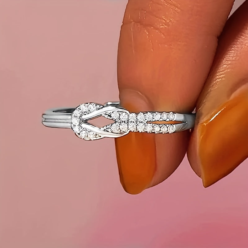 Girl's Bow Shaped Opening Ring Mother's Christmas Gift