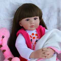 22 inch Reborn Doll with Brown Eyes and Movable Limbs