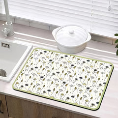 1Pc Drain Pad Absorbent Non Slip Sink Countertop Protector