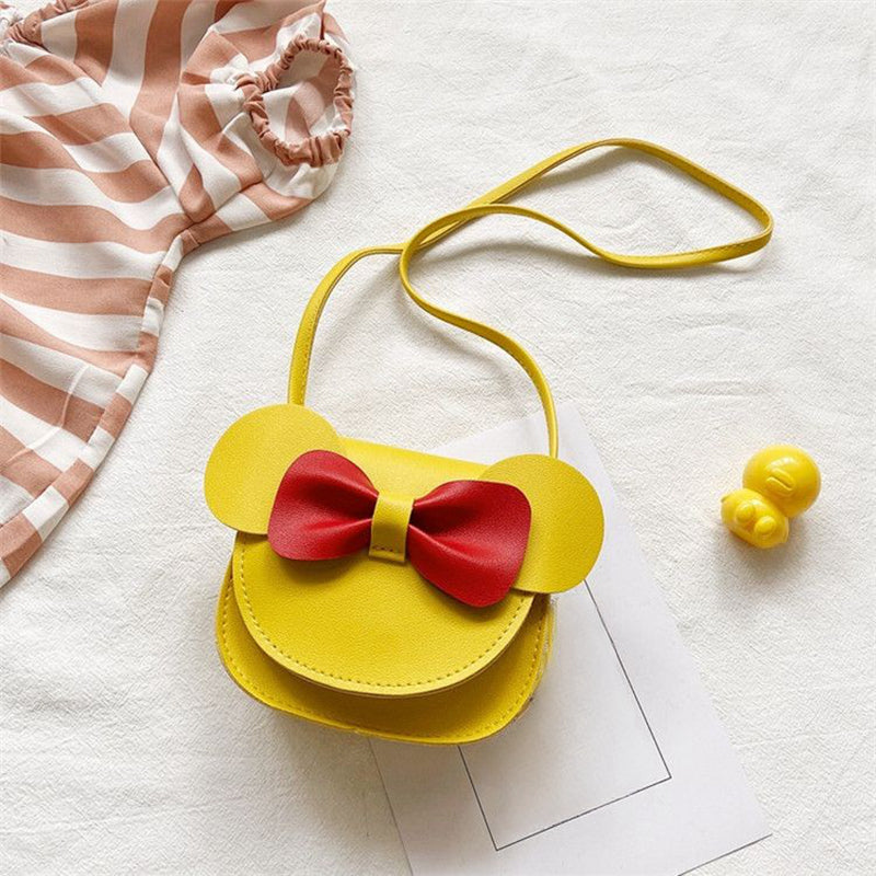 Kids Girls Mouse Ear Bow Crossbody Bag with Strap