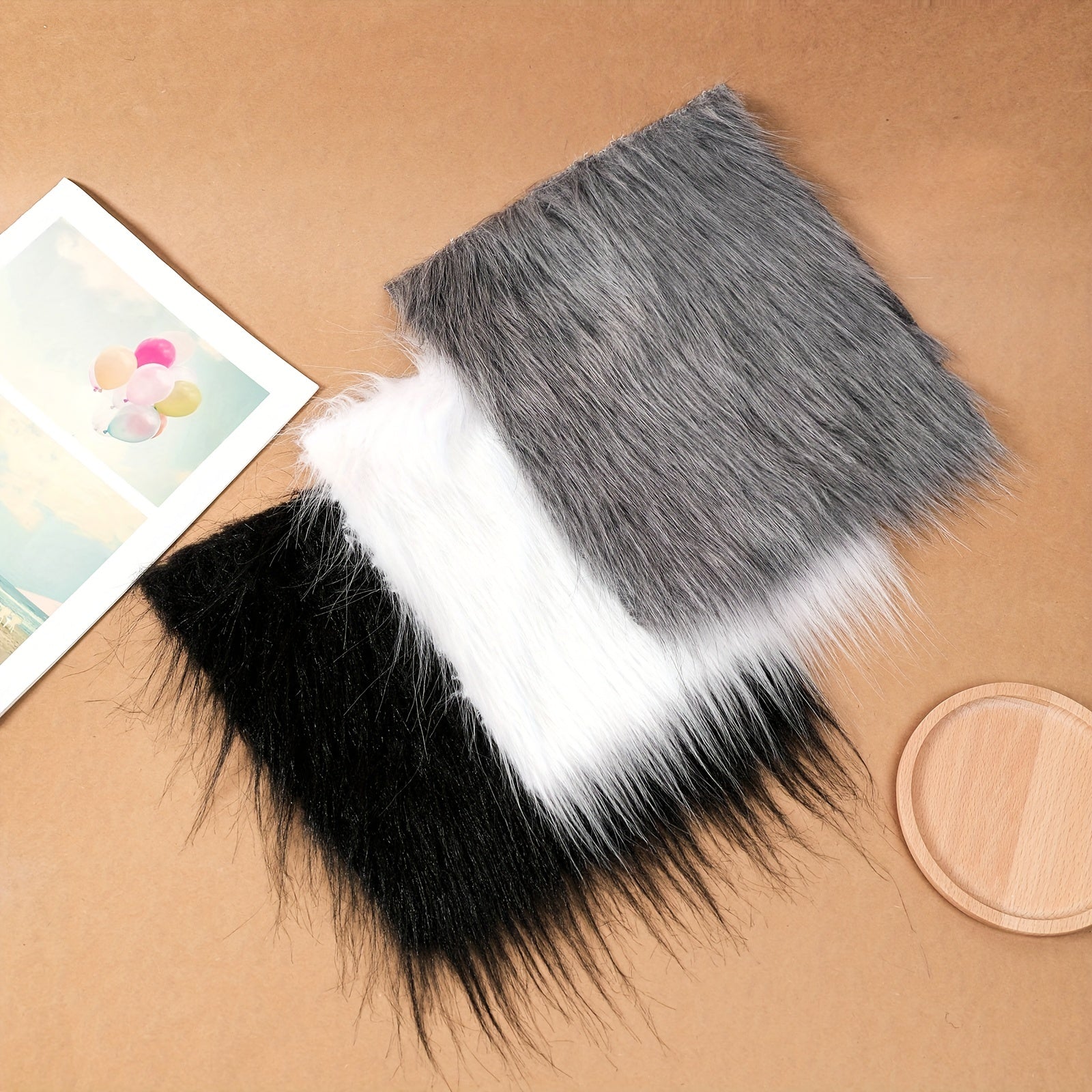 1pc Faux Fur Fabric Cuts Square Plush Pieces Pre Cut Patch Sewing Fur Cuts