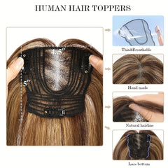 Human Hair Toppers for Women - Real Human Hair Toppers for Thinning Hair