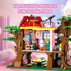 Tree House Bricks Model Set 840pcs DIY Forest House Building Blocks Toy