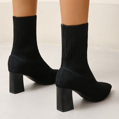Women's Stretch Knit Ankle Boots