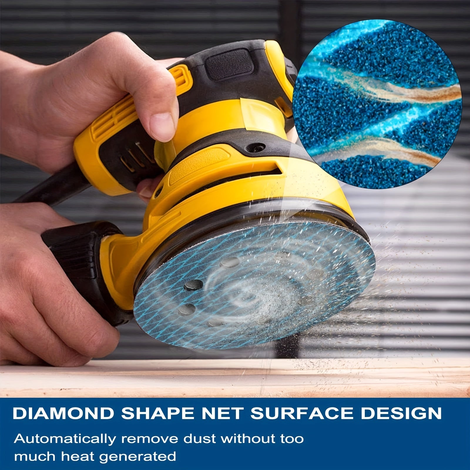 70pcs Diamond Shape 12.7cm Sanding Disc Assorted 8 Hole Hook and Loop
