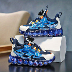 Boys' Casual Low Top Mesh Sneakers With Rotating Button